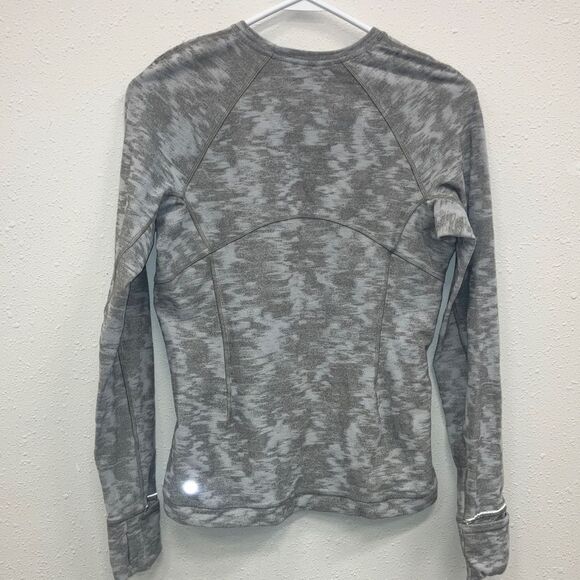 Lululemon ”It’s Rulu” Run long sleeve sweatshirt data rush Jaguar white opal 150 - Picture 8 of 9